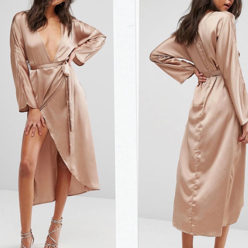 Misguided Satin Komodo Dress - NWT